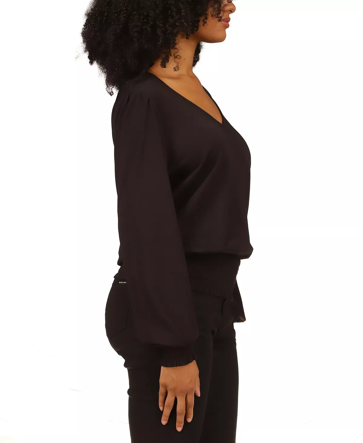 Michael Kors Women's Smocked-Trimmed Top, Regular & Petite 4 Michael Kors Women's Smocked-Trimmed Top, Regular & Petite - Image 4