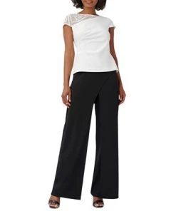 Adrianna Papell Soutache-Trim Asymmetrical Top -CeCe cloth-shop 22304929 fpx