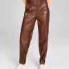 And Now This Women's Tapered Faux-Leather Utility Pants