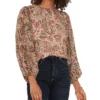 Vince Camuto Women's Crewneck Blouson-Sleeve Blouse