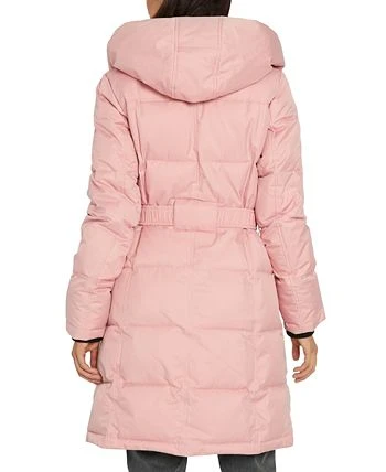 Sam Edelman Women's Belted Hooded Puffer Coat 2 Sam Edelman Women's Belted Hooded Puffer Coat - Image 2