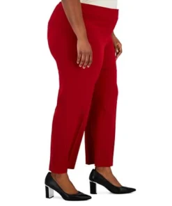Kasper Plus Size Mid-Rise Straight-Ankle Faux-Pocket Pants -CeCe cloth-shop 22336640 fpx