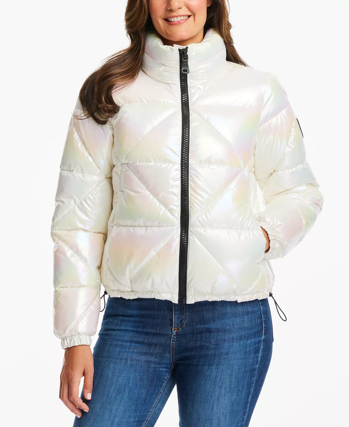 Vince Camuto Women's Shine Hooded Cropped Puffer Coat 9 Vince Camuto Women's Shine Hooded Cropped Puffer Coat - Image 9