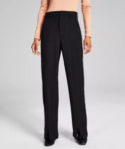 And Now This Women's High-Rise Split-Leg Straight Trousers
