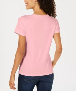 Karen Scott Hort Sleeve Henley Top, Created For Macy's 34 Karen Scott Hort Sleeve Henley Top, Created For Macy's -CeCe cloth-shop 22344858 fpx