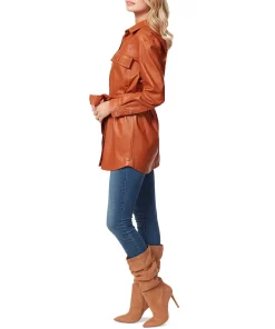 Jessica Simpson Women's Paula Belt-Tie Shacket 7 Jessica Simpson Women's Paula Belt-Tie Shacket -CeCe cloth-shop 22352616 fpx