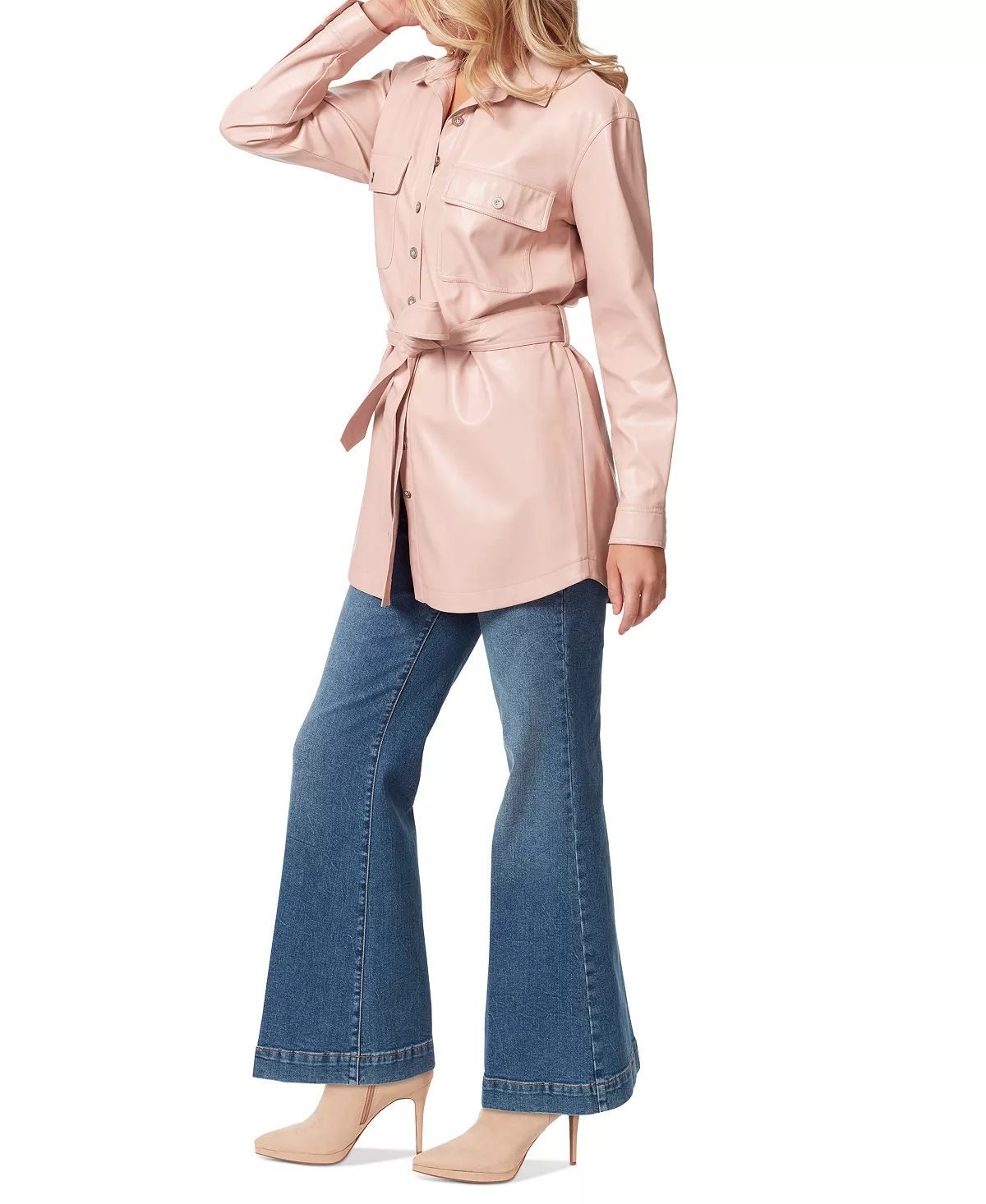 Jessica Simpson Women's Paula Belt-Tie Shacket 5 Jessica Simpson Women's Paula Belt-Tie Shacket - Image 5