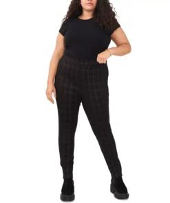 Vince Camuto Plus Size Plaid Leggings -CeCe cloth-shop 22370963 fpx