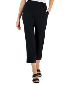 Alfani Women's Linen Blend Pull-On Pants, Created For Macy's