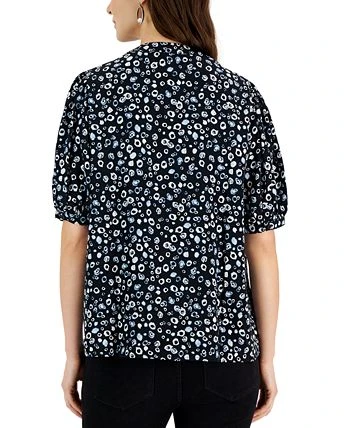 Alfani Women's Band-Collar Elbow-Sleeve Top, Created For Macy's 2 Alfani Women's Band-Collar Elbow-Sleeve Top, Created For Macy's - Image 2