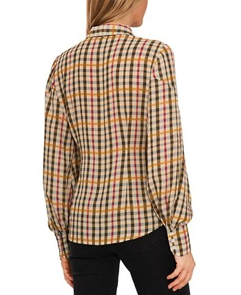 CeCe Women's Button-Up Bow-Neck Blouse 2 CeCe Women's Button-Up Bow-Neck Blouse - Image 2