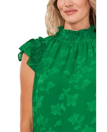 CeCe Ruffled Flutter Sleeve Blouse Top 3 CeCe Ruffled Flutter Sleeve Blouse Top - Image 3