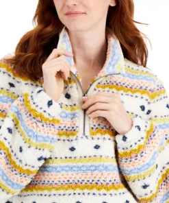 Style & Co Women's Quarter-Zip Fleece Sweater, Created For Macy's -CeCe cloth-shop 22419219 fpx