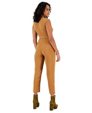 Bar III Women's V-Neck Tie-Waist Jumpsuit, Created For Macy's 2 Bar III Women's V-Neck Tie-Waist Jumpsuit, Created For Macy's - Image 2