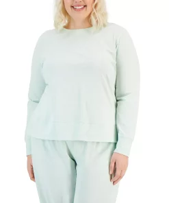 ID Ideology Plus Size Retro Recycled Long-Sleeve Top, Created For Macy's 10 ID Ideology Plus Size Retro Recycled Long-Sleeve Top, Created For Macy's -CeCe cloth-shop 22444956 fpx