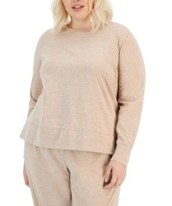 ID Ideology Plus Size Retro Recycled Long-Sleeve Top, Created For Macy's