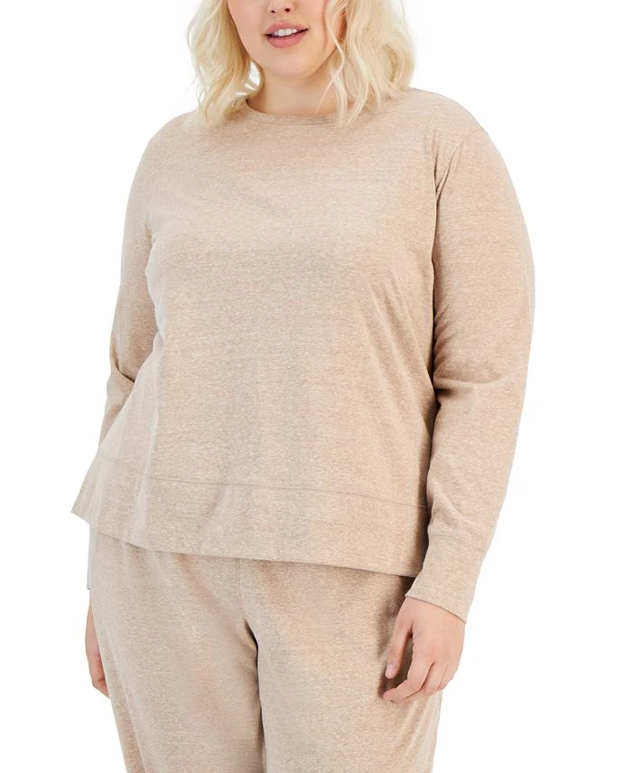 ID Ideology Plus Size Retro Recycled Long-Sleeve Top, Created For Macy's 1 ID Ideology Plus Size Retro Recycled Long-Sleeve Top, Created For Macy's