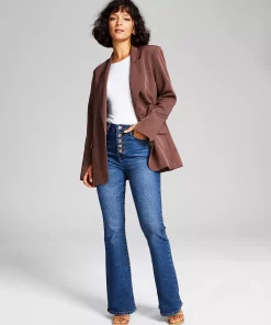 And Now This Women's Oversized Notched Collar One-Button Blazer -CeCe cloth-shop 22457196 fpx
