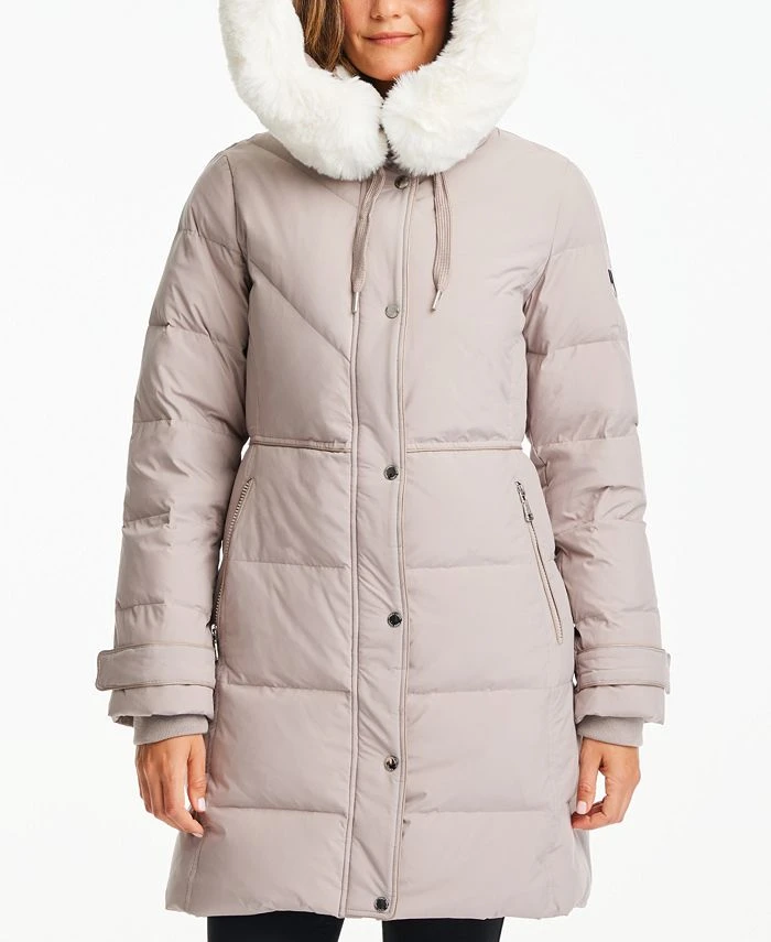 Vince Camuto Women's Faux-Fur-Collar Hooded Puffer Coat 4 Vince Camuto Women's Faux-Fur-Collar Hooded Puffer Coat - Image 4