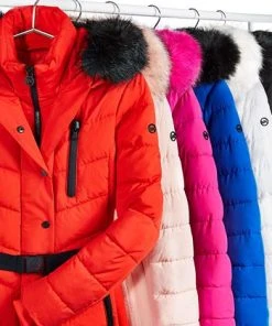 Michael Kors Women's Faux-Fur-Trim Hooded Puffer Coat, Created For Macy's -CeCe cloth-shop 22523115 fpx