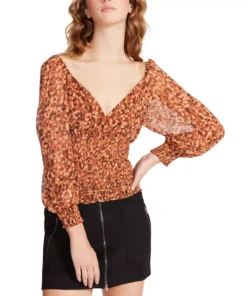 Steve Madden Women's Shannon Smocked Top -CeCe cloth-shop 22523867 fpx