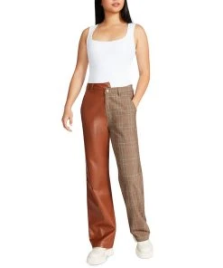 Steve Madden Women's Mackenzie Mixed-Media Pants