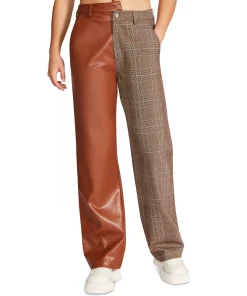 Steve Madden Women's Mackenzie Mixed-Media Pants -CeCe cloth-shop 22523923 fpx