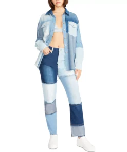 Steve Madden Women's Kylie Colorblocked Shacket -CeCe cloth-shop 22524013 fpx