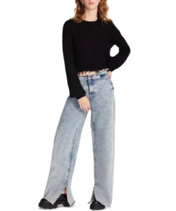 Steve Madden Women's Camille Raw-Hem Sweater -CeCe cloth-shop 22525195 fpx