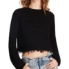 Steve Madden Women's Camille Raw-Hem Sweater