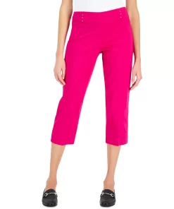 JM Collection Embellished Pull-On Capri Pants, Created For Macy's -CeCe cloth-shop 22534825 fpx