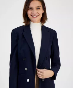 Bar III Women's Bi-Stretch Faux-Double-Breasted Jacket, Created For Macy's -CeCe cloth-shop 22542374 fpx