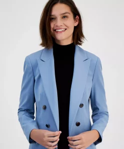 Bar III Women's Bi-Stretch Faux-Double-Breasted Jacket, Created For Macy's -CeCe cloth-shop 22542387 fpx