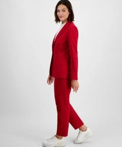 Bar III Women's Straight-Leg Mid-Rise Ankle Pants, Created For Macy's -CeCe cloth-shop 22542455 fpx