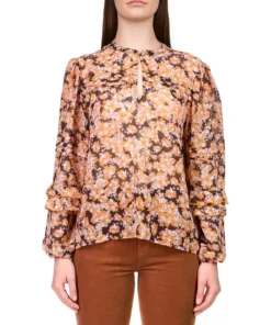 Sanctuary Women's Floral-Print Pintuck Blouse