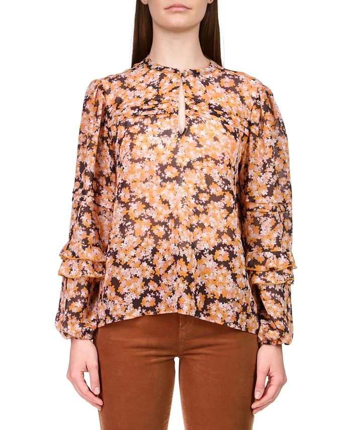 Sanctuary Women's Floral-Print Pintuck Blouse 1 Sanctuary Women's Floral-Print Pintuck Blouse