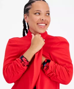 Bar III Lightweight Knit 3/4-Sleeve Blazer, Created For Macy's -CeCe cloth-shop 22555441 fpx