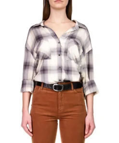 Sanctuary Women's Faded Plaid-Print Button-Up Tunic Shirt