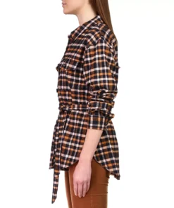 Sanctuary Women's Roadtrip Cotton Belted Check Shirt -CeCe cloth-shop 22557077 fpx