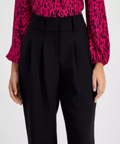 Bar III Women's Pleat-Front Mid-Rise Ankle Pants, Created For Macy's -CeCe cloth-shop 22562595 fpx