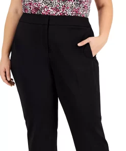 Bar III Plus Size Compression Straight-Leg Ankle Pants, Created For Macy's 8 Bar III Plus Size Compression Straight-Leg Ankle Pants, Created For Macy's -CeCe cloth-shop 22567237 fpx