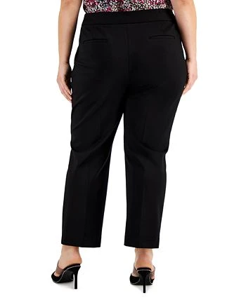 Bar III Plus Size Compression Straight-Leg Ankle Pants, Created For Macy's 2 Bar III Plus Size Compression Straight-Leg Ankle Pants, Created For Macy's - Image 2