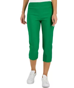 Charter Club Women's Jacquard Pull-On Capris Pants, Created For Macy's 10 Charter Club Women's Jacquard Pull-On Capris Pants, Created For Macy's -CeCe cloth-shop 22568364 fpx