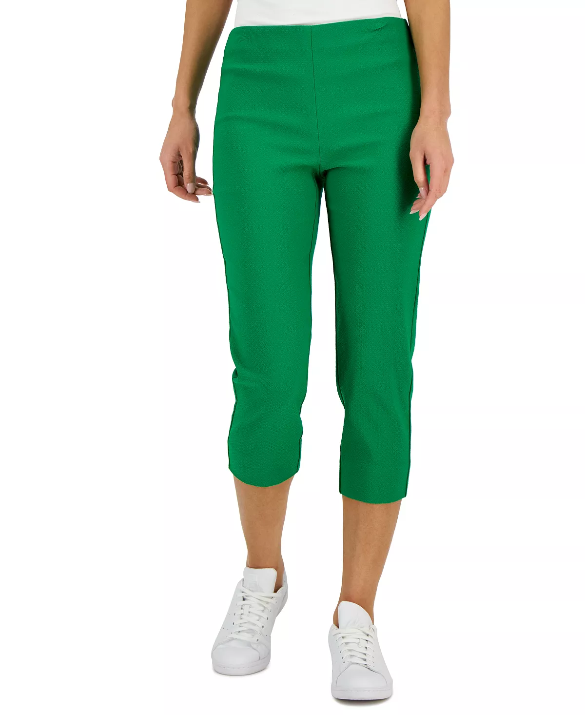 Charter Club Women's Jacquard Pull-On Capris Pants, Created For Macy's 5 Charter Club Women's Jacquard Pull-On Capris Pants, Created For Macy's - Image 5