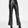 Black Tape Women's Coated Straight-Leg Ankle Pants