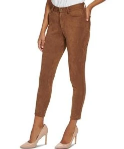 Tommy Hilfiger Faux Suede Mid Rise Skinny Ankle Pants -CeCe cloth-shop 22584028 fpx