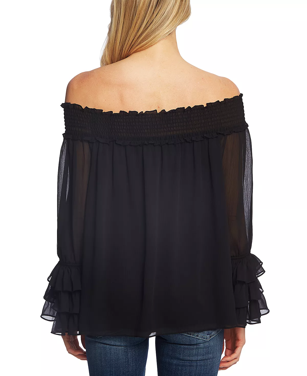 CeCe Smocked Off-The-Shoulder Top 2 CeCe Smocked Off-The-Shoulder Top - Image 2