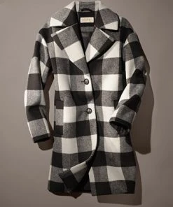 Michael Kors Women's Plaid Drop-Shoulder Coat -CeCe cloth-shop 22585293 fpx