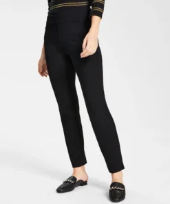 Charter Club Women's Pull-On Tummy-Control Pants, Regular & Short Lengths, Created For Macy's