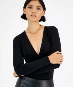 Bar III Women's Deep V-Neck Thong-Back Bodysuit, Created For Macy's 8 Bar III Women's Deep V-Neck Thong-Back Bodysuit, Created For Macy's -CeCe cloth-shop 22663309 fpx